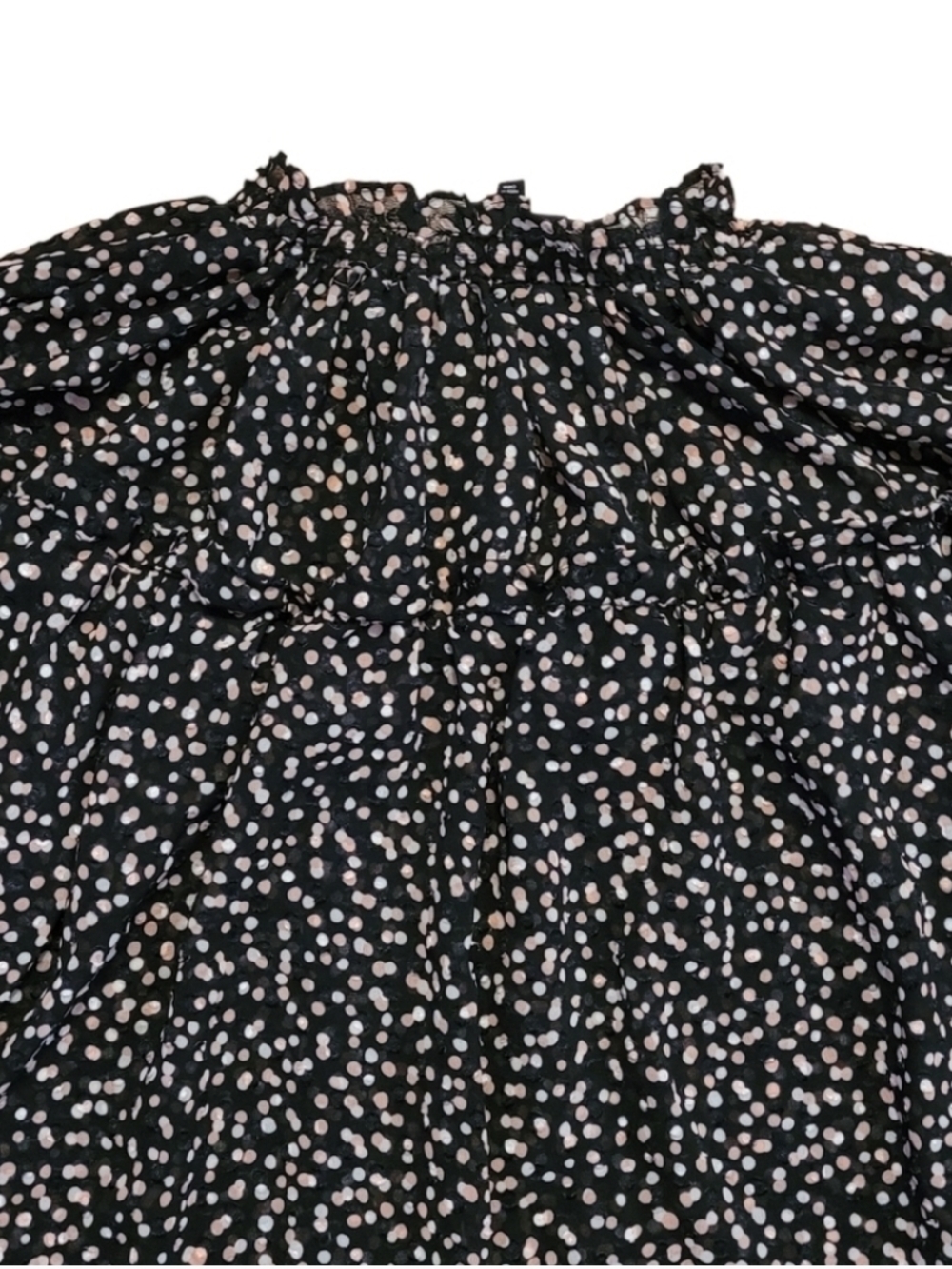 Who What Wear Printed Balloon Long Sleeve Blouse Sz S - Picture 7 of 10